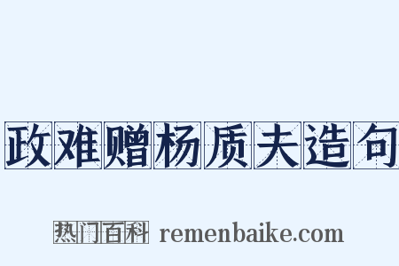 政难赠杨质夫造句是什么意思的图片